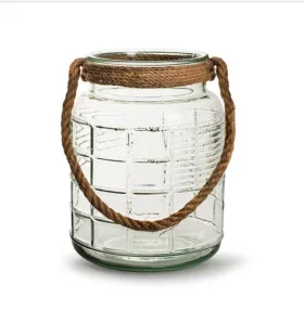 Naughty nautical vase with rope handle